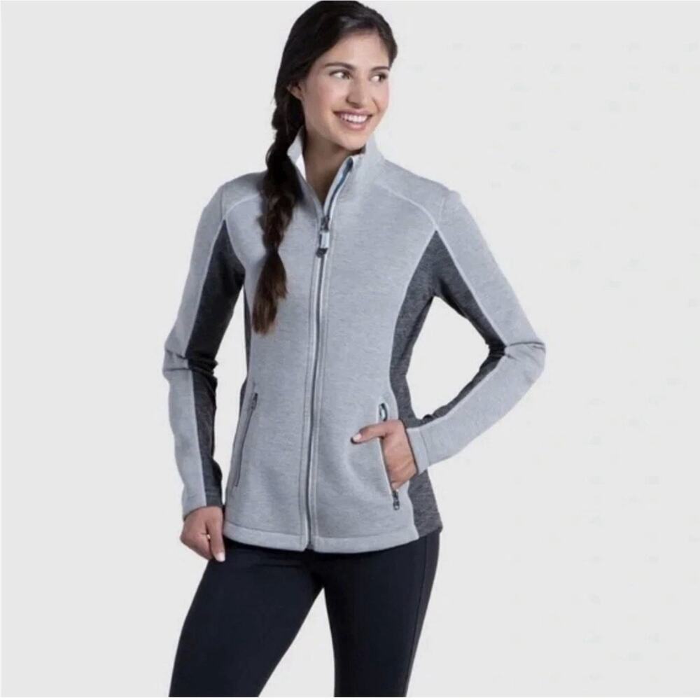 Kuhl Projekt Kestrel XS Full Zip Soft Shell Gray Jacket Slim Fit Outdoors Active